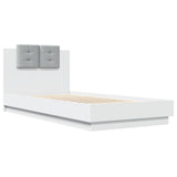 Bed Frame White Engineered wood and plywood Single Bed Frame 3210031