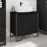 Bathroom Sink Cabinet Black 60x35x60 cm Engineered Wood 848654