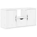 TV Cabinet with Drawer ODDA White 79x24x40 cm Solid Wood Pine 4103606