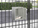 Mailbox with Storage Black 30 x 20 x 55 cm Galvanised Steel 874952