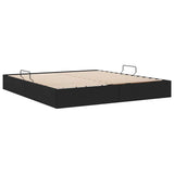 Storage Bed with Headboard Black 180 x 200 cm Fabric 3370051