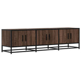 TV Cabinet Brown Oak 150x35x41 cm Engineered Wood and Metal 848863