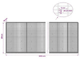 Gabion with 3.5 mm Wire and 5x2.5 cm Mesh 650x30x200 cm 3461815