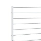 Metal Bed Frame without Mattress with Footboard White 120x200cm 352384