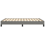 Bed Frame without Mattress Dark Grey 135x190 cm Double Double Fabric 349825