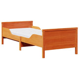 Bed Frame with Mattress Brown 80 x 200 cm Solid Pine Wood 3385945