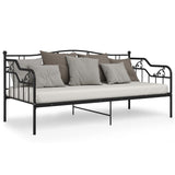 Sofa Bed Frame Black Powder-coated metal 90x200 cm 324761