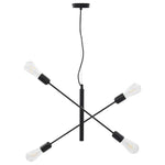 Ceiling Light with Filament Bulbs 2 W Black E27 281439