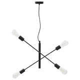 Ceiling Light with Filament Bulbs 2 W Black E27 281439