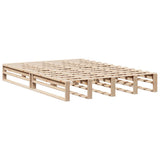 Bookcase Bed without Mattress 135x190 cm Double Solid Wood 3323893