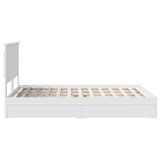 Storage Bed with Headboard White 150 x 200 cm Engineered Wood 3410234