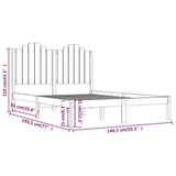 Bed Frame without Mattress Solid Wood Double 3103753