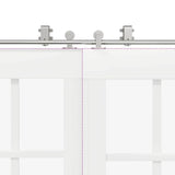 Sliding Door Hardware Kit 183 cm Stainless Steel Silver 3295759