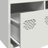 ZNTS Sideboard White 101.5x39x73.5 cm Cold-rolled Steel 851369