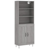 Highboard Grey Sonoma 69.5x34x180 cm Engineered Wood 3189955
