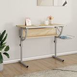 Craft Desk Sonoma Oak&Grey 110x53xcm Engineered Wood&Steel 340930