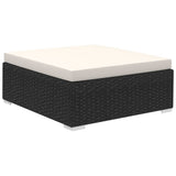 Patio Furniture Black Poly Rattan Large Removable Covers 41269