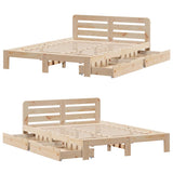 Bed Frame without Mattress 120x190 cm Small Double Solid Wood Pine 3309866