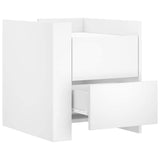 Bedside Cabinet White 45x50x50 cm Engineered Wood 848283