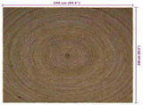 Area Rugs Black 240 x 240 cm Jute 42010748