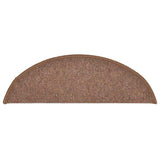 Stair Mats 30 pcs 56x17x3 cm Brown Half Round 3365744