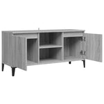 TV Cabinet with Metal Legs Grey Sonoma 103.5x35x50 cm 813162