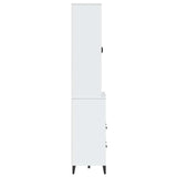 Highboard VIKEN White 80x40x200 cm Solid Wood Pine 3207141