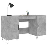 Desk Concrete Grey 140x50x75 cm Engineered Wood 829544
