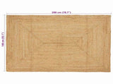 Area Rug Beige 140 x 200 cm Jute 42010396