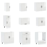 14 Piece Kitchen Cabinet Set Lucca Gloss White Engineered Wood 3314983
