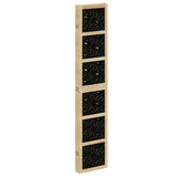 Room Divider 6 Panels Brown and Black Solid Wood Paulownia 358811