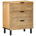 ZNTS Bedside Cabinet Brown 50x33x62 cm Solid Wood Mango 4017729