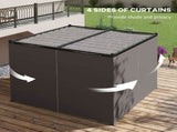 3 x 3m Moving Canopy Metal Pergola, with Curtains - Grey T3398P317588