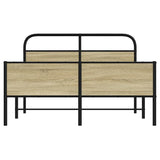 Bed Frame without Mattress 120x190 cm Sonoma Oak Engineered Wood 4100443