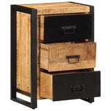 Drawer Cabinet 50x35x70 cm Solid Rough Wood Mango 4013583