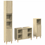 3 Piece Bathroom Furniture Set Sonoma Oak Engineered Wood 3325079