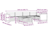 Sectional Sofa Set 5 pcs Natural Solid Acacia Wood 3384380