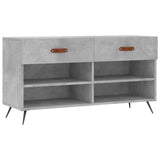 Shoe Bench Concrete Grey 102x35x55 cm Engineered Wood 829712