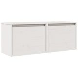 Wall Cabinets 2 pcs White 45x30x35 cm Solid Pinewood 813438