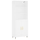 Highboard White 69.5x34x180 cm Engineered Wood 3189933
