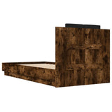 Bed Frame without Mattress Smoked Oak 90x190 cm Single 3209972