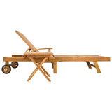 Sun Lounger with Table 2 pcs Brown 40 x 40 x 40 cm 42032669