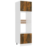 Microwave Cabinet Lyon Smoked Oak 60x57x207 cm Engineered Wood 815603