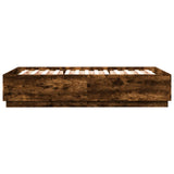 Bed Frame without Mattress Smoked Oak 120x200 cm 3209713