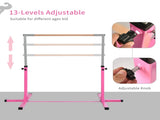 Height Adjustable Gymnastics Horizontal Bar for Kids, Children Junior Kip High Bar Fitness, Pink T3398P347570