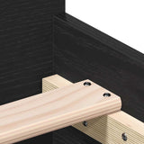 Bed Frame without Mattress Black Oak 75x190 cm Engineered Wood 862312