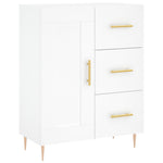 Highboard White 69.5x34x180 cm Engineered Wood 3190005