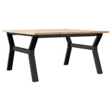 Coffee Table Y-Frame 90x90x45 cm Solid Wood Pine and Steel 3282709