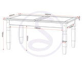 ZNTS Corona Extending Dining Table 400-403-009