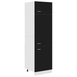 Refrigerator Cabinet Black Engineered Wood Large 802539